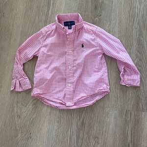 Ralph Lauren Kids Pink Checkered Button Down Shirt